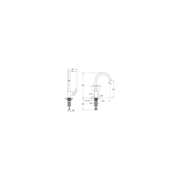 Смеситель для кухни Vitra Flow Round хром (A43407EXP) Смеситель для кухни Vitra Flow Round хром (A43407EXP)