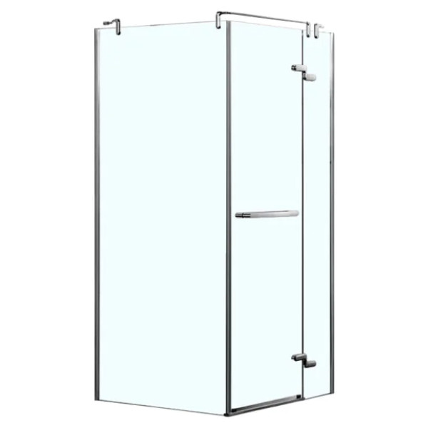 Душевое ограждение Azario Montreal 90х90х200 R со стеклянной полкой стекло прозрачное профиль хром серебро (AZ-NWG1231-R)