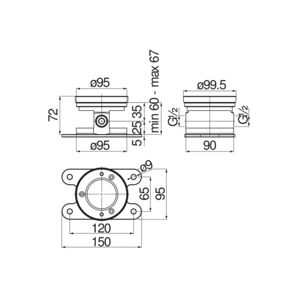 Скрытая часть для напольного смесителя Nobili (WE77250)