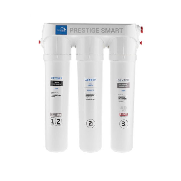 Система обратного осмоса Гейзер Престиж Смарт (бак 12 л) с быстросъемными модулями (20040) Система обратного осмоса Гейзер Престиж Смарт (бак 12 л) с быстросъемными модулями (20040)