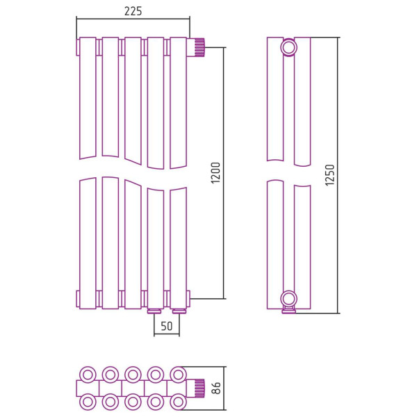 Дизайн-радиатор Сунержа Эстет-00 EU50 1200*225 5 секций белый (12-0322-1205) Дизайн-радиатор Сунержа Эстет-00 EU50 1200*225 5 секций белый (12-0322-1205)