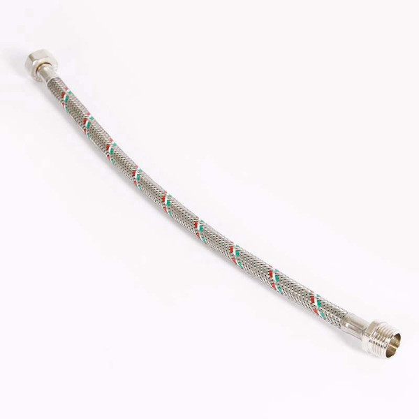 Подводка гибкая Uni-Fitt 400 мм 1/2" НВ DN 8 оплётка из нерж. стали (501S2004) Подводка гибкая Uni-Fitt 400 мм 1/2" НВ DN 8 оплётка из нерж. стали (501S2004)