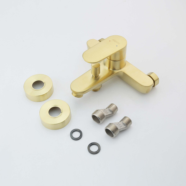 Смеситель для ваны и душа Aquatek Ника золото шлифованное (AQ1840BG) Смеситель для ваны и душа Aquatek Ника золото шлифованное (AQ1840BG)