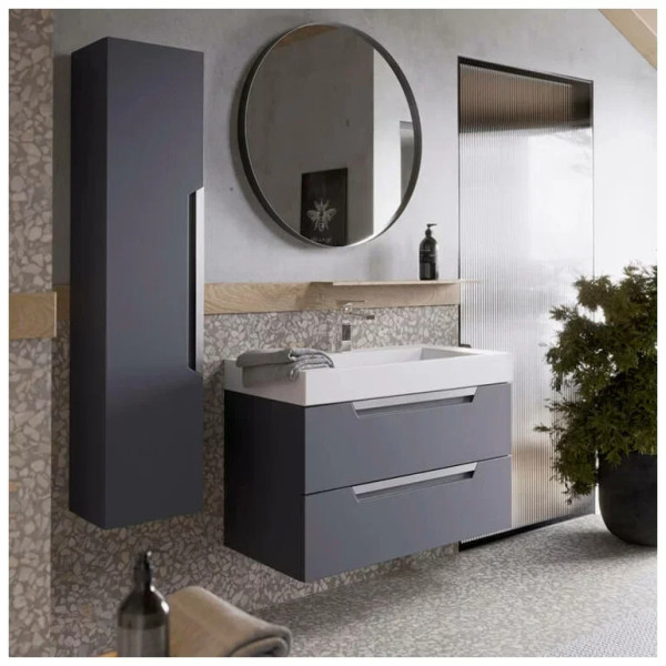 Пенал подвесной Aqwella Cube 300x1330x250 серый матовый (CUB0503GR)