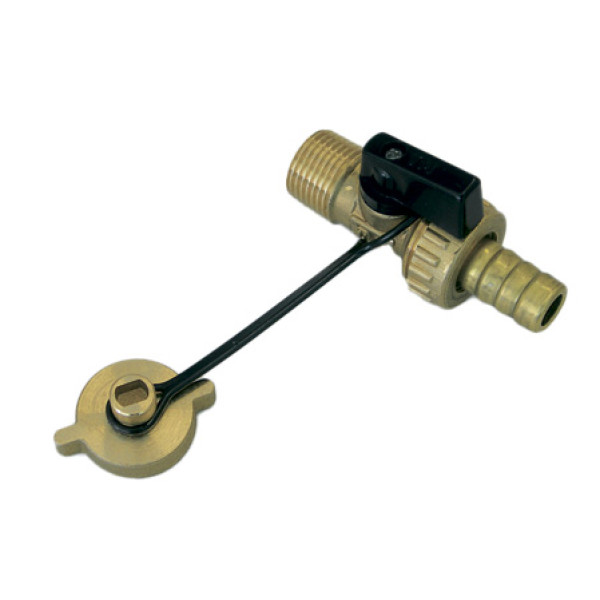 Кран шаровый сливной с заглушкой Tiemme 1/2" Н (черная ручка) (2950001) Кран шаровый сливной с заглушкой Tiemme 1/2" Н (черная ручка) (2950001)