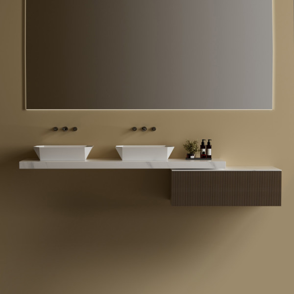 Раковина накладная Abber Rechteck 70x36x13 белая (AC2218)