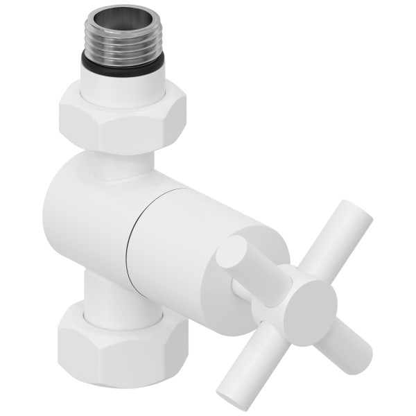 Вентиль прямой Сунержа 1/2"x3/4" НР/НГ крест матовый белый (30-1409-1234)