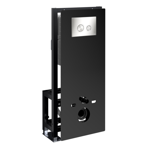 Инсталляция для унитаза WasserKRAFT Glan с клавишей смыва никель (66TLT.010.ME.BL.BN01)