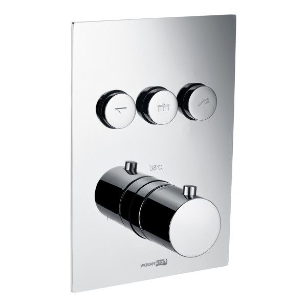 Смеситель для ванны и душа WasserKRAFT с термостатом хром (1944) Смеситель для ванны и душа WasserKRAFT с термостатом хром (1944)