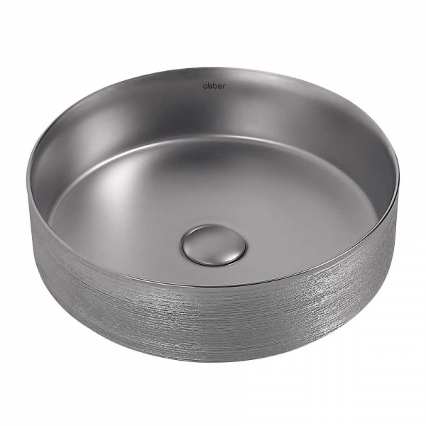 Раковина накладная Abber Bequem серебро матовое (AC2109BSM)