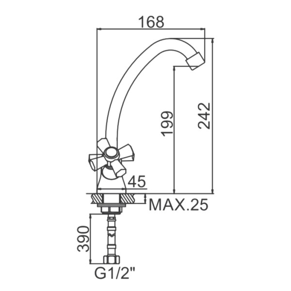 Смеситель для кухни Ledeme (L4990) Смеситель для кухни Ledeme (L4990)