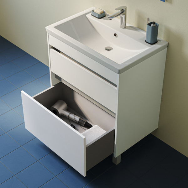 Тумба с умывальником напольная Iddis Zodiac X 70 см белый подходит умыв. 4077000i28 (ZDX70WFi95K)