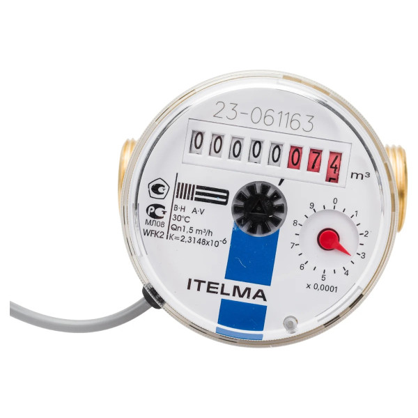 Счётчик Itelma с импульсным выходом 1/2" на холодную воду ГЕРКОН (WFK24.D080)