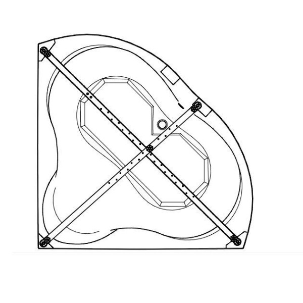 Каркас Triton усиленный для угловой ванны 1400-1500 мм универсальный, 5 опор