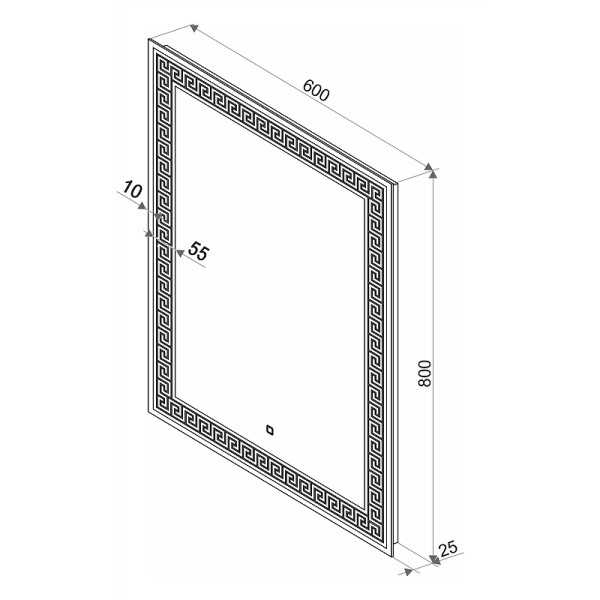Зеркало с подсветкой Континент Apollo Led 600х800 (ЗЛП88) Зеркало с подсветкой Континент Apollo Led 600х800 (ЗЛП88)