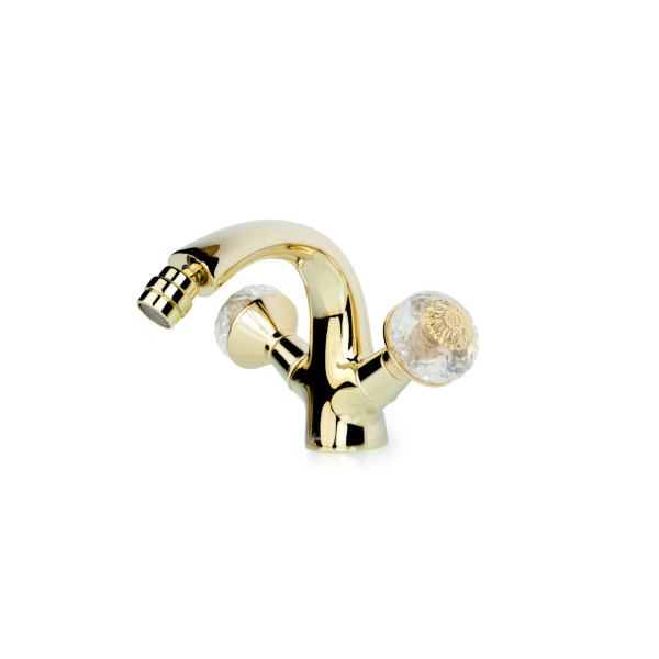 Смеситель для биде Boheme Flora золотой (296-FL)