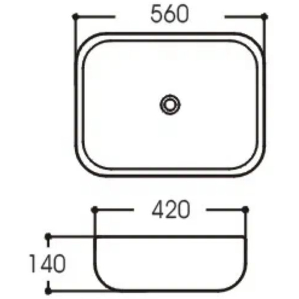 Раковина накладная Aquatek 42x56 белая (AQ5526-00)