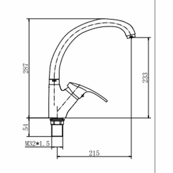 Смеситель для кухни Fashun хром (A4106-2) Смеситель для кухни Fashun хром (A4106-2)