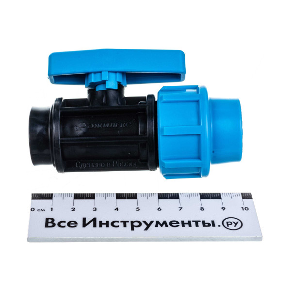 Кран шаровый 20*1/2"В Джилекс (для п/э трубы, PP) (9368) Кран шаровый 20*1/2"В Джилекс (для п/э трубы, PP) (9368)