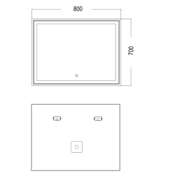 Зеркало Azario Melis 800х700 влагостойкое с подсветкой и диммером (CS00066635) Зеркало Azario Melis 800х700 влагостойкое с подсветкой и диммером (CS00066635)