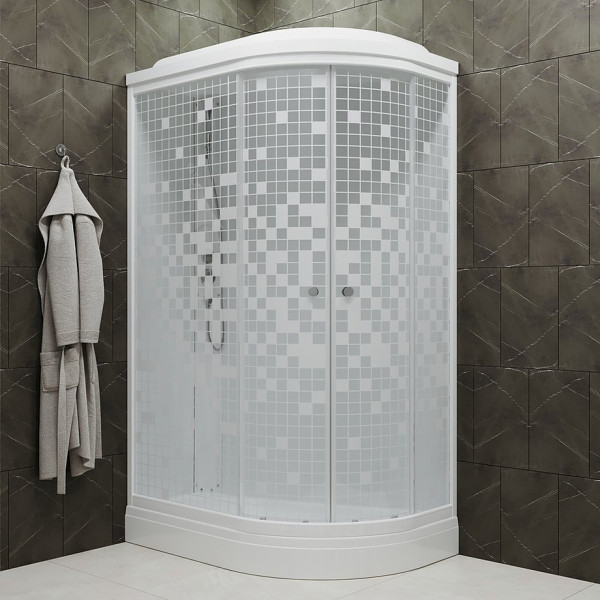 Душевой уголок Triton Коралл 80x120 стекло прозрачное, профиль белый (DK365)