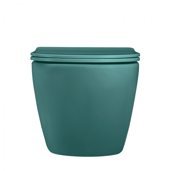 Унитаз подвесной ABBER Bequem темно-зеленый матовый, безободковый (AC1101MBG)