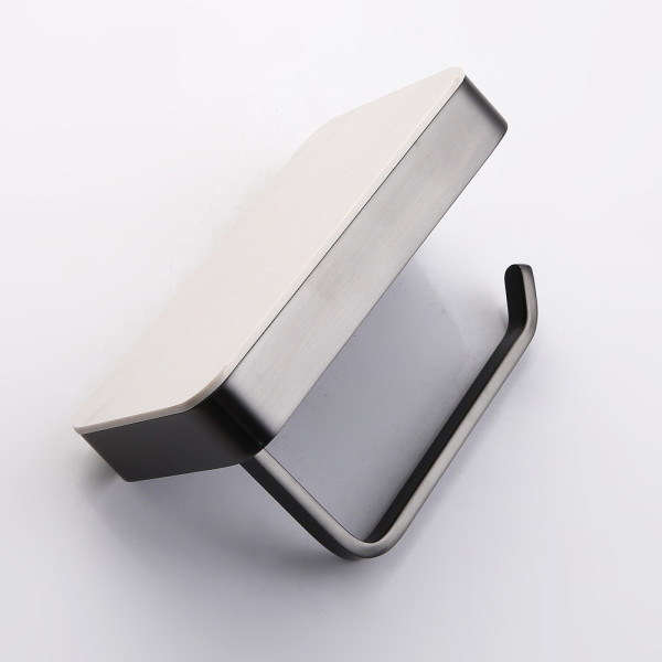 Бумагодержатель с полкой для телефона Abber Westen никель (AA1730NG)