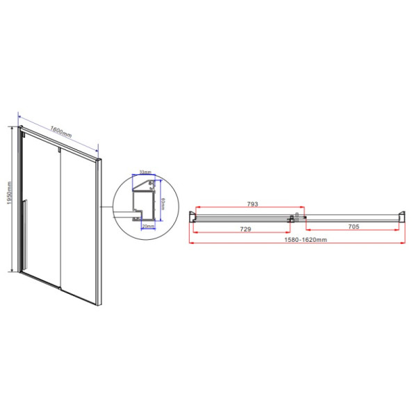 Душевая дверь Vincea Lugano VDS-1L-1 1600х1950 стекло прозрачное, профиль хром (VDS-1L160CL-1) Душевая дверь Vincea Lugano VDS-1L-1 1600х1950 стекло прозрачное, профиль хром (VDS-1L160CL-1)