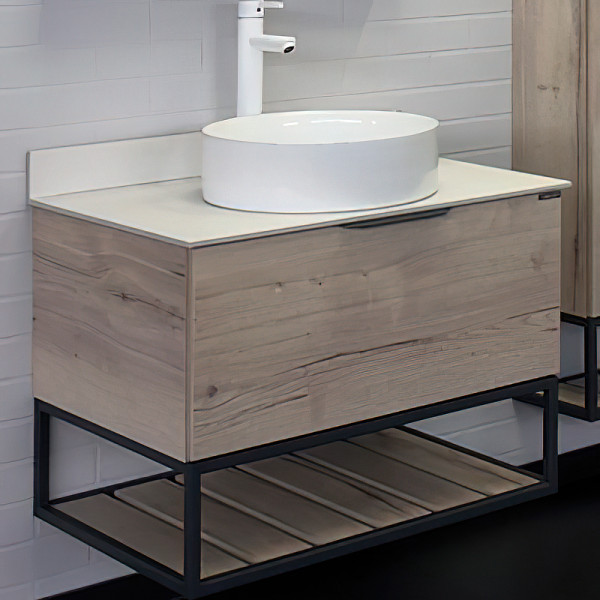 Тумба подвесная Comforty Порто 750x520x645 дуб дымчатый/белый (00-00009321)