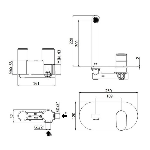 Смеситель для раковины Paffoni Candy термостатический, хром (CA105CR) Смеситель для раковины Paffoni Candy термостатический, хром (CA105CR)