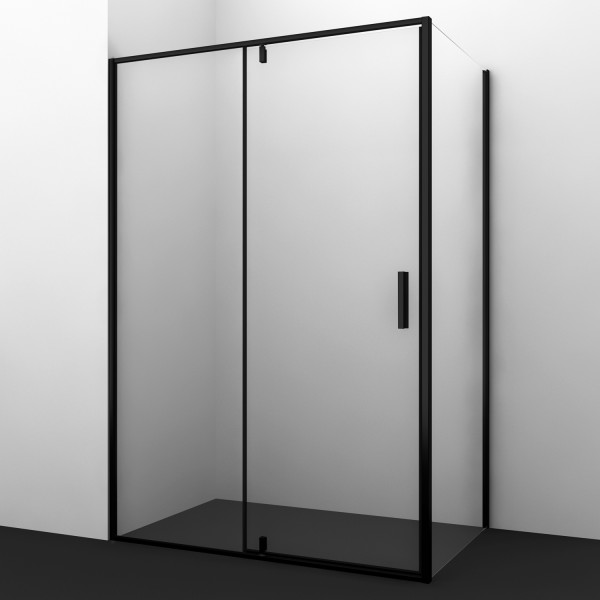 Душевой уголок WasserKraft Elbe 100*80*200 стекло прозрачное, профиль черный (74P17)