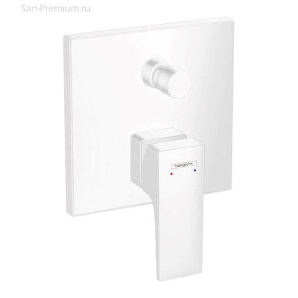 Смеситель для ванны Hansgrohe Metropol с рычаговой рукояткой СМ матовый белый (32545700)