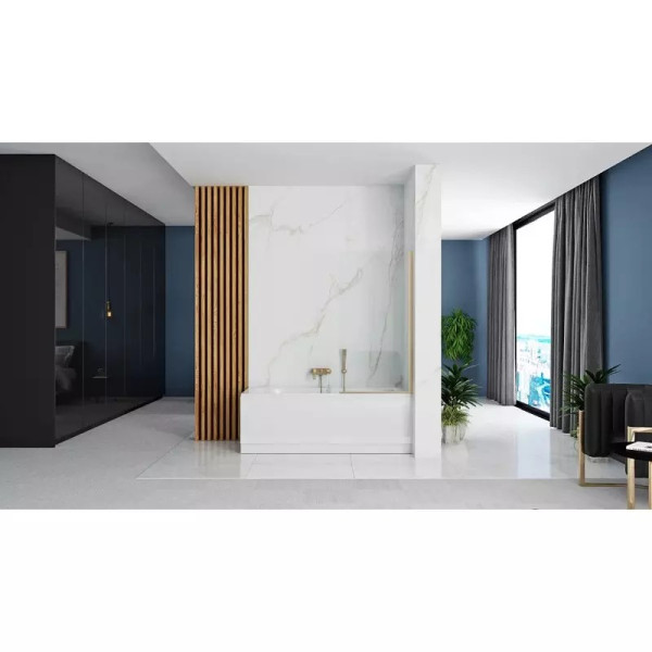 Душевая шторка для ванн Rea Elegant 80x140 стекло прозрачное, профиль хром (REA-W6601) Душевая шторка для ванн Rea Elegant 80x140 стекло прозрачное, профиль хром (REA-W6601)