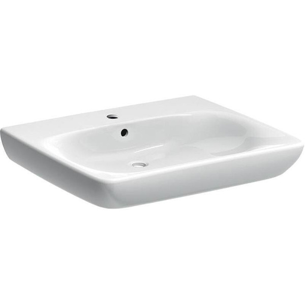 Раковина подвесная Geberit Selnova Comfort 65x55 с 1 отверстием под смеситель и перелив, белая (500.292.01.1) Раковина подвесная Geberit Selnova Comfort 65x55 с 1 отверстием под смеситель и перелив, белая (500.292.01.1)
