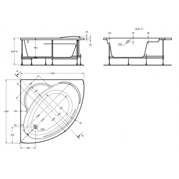 Ванна акриловая Roca Bali 150x150x48 белая (7.2486.3.90.0) Ванна акриловая Roca Bali 150x150x48 белая (7.2486.3.90.0)