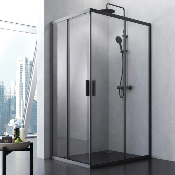 Душевой уголок AM.PM Gem S 90x120x200 стекло прозрачное, профиль черный матовый (W93G-404-120290-BT)