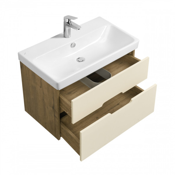 Тумба подвесная Aquaton Оливия 768x427x503 бежевый, дуб велл (1.A283.1.01O.LVG.0)