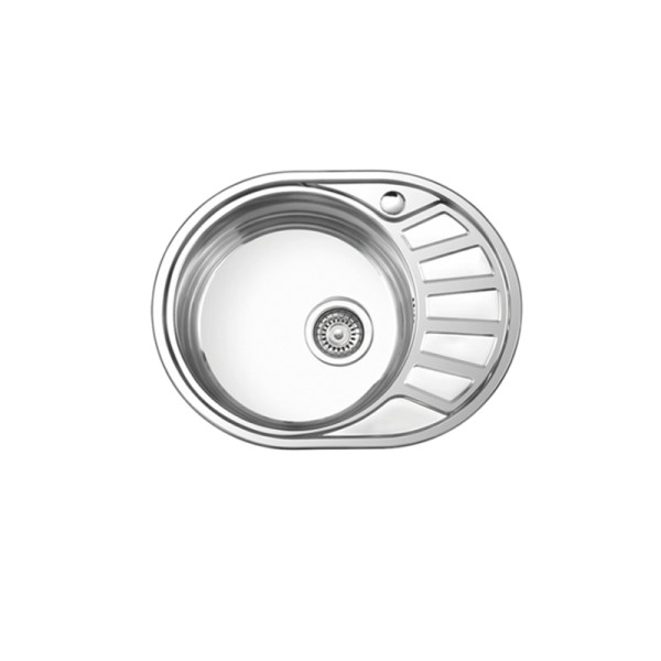 Мойка врезная Ledeme 570x450x170 (0,6мм) выпуск 3 1/2" левая, глянцевая, (L85745-6L) Мойка врезная Ledeme 570x450x170 (0,6мм) выпуск 3 1/2" левая, глянцевая, (L85745-6L)