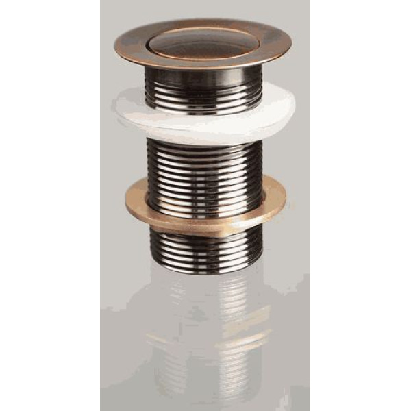 Донный клапан для раковины TeRma 1 1/4" (32 мм.) Click-Clack (с маленькой кнопкой, red bronze) (10106) Донный клапан для раковины TeRma 1 1/4" (32 мм.) Click-Clack (с маленькой кнопкой, red bronze) (10106)