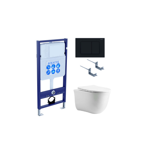 Комплект инсталляция с унитазом Aquatek Классик с клавишей смыва черный матовый (SET AQUATEK КЛАССИК cm-012 4в1) Комплект инсталляция с унитазом Aquatek Классик с клавишей смыва черный матовый (SET AQUATEK КЛАССИК cm-012 4в1)