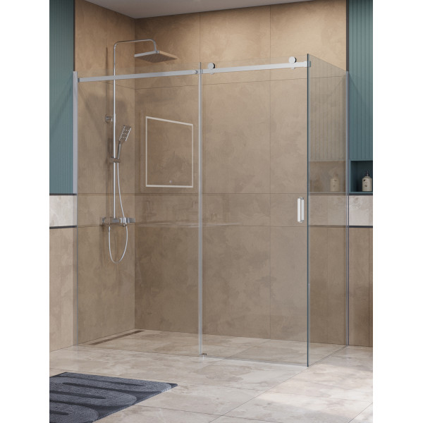 Душевой уголок BelBagno Soft Close-2 180x100x200 стекло прозрачное, профиль хром глянцевый (SOFT_CLOSE-2-AH-1-180/100-C-Cr)