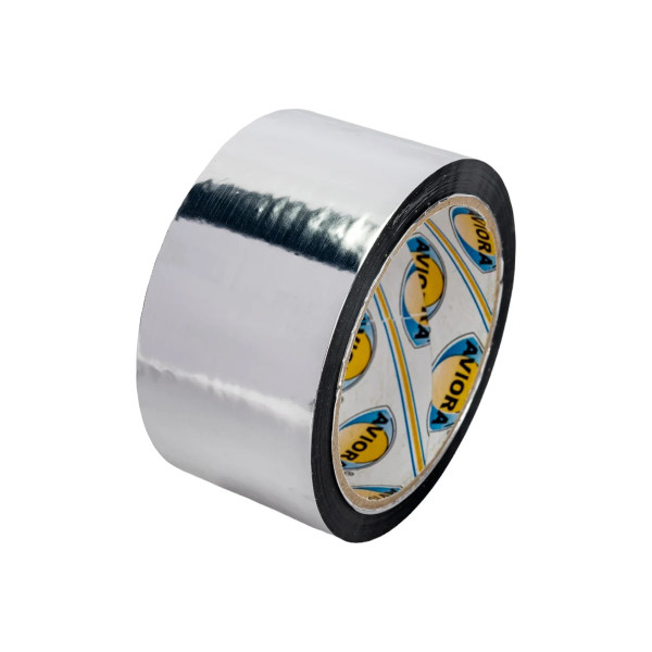 Лента клейкая металлизированная Aviora 50 мм х 50 м (хром)  (302-017)