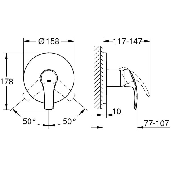 Смеситель для душа Grohe Eurosmart 2015 (24042002)