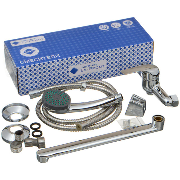 Смеситель для ванны и душа Ex-promt Simple хром (Ex131.3-04) Смеситель для ванны и душа Ex-promt Simple хром (Ex131.3-04)