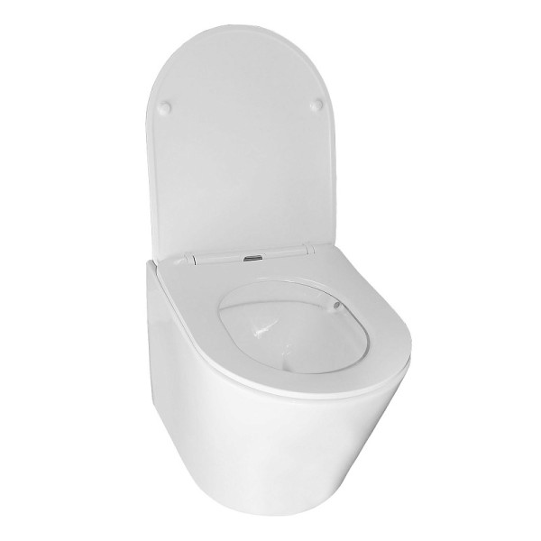 Унитаз подвесной Teramo безободковый с сидением микролифт 480x365x360 (AZ-0053 SP)