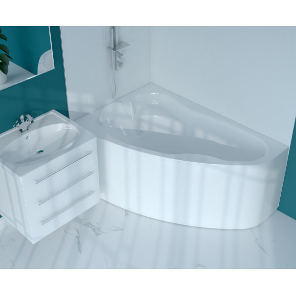 Ванна акриловая 1Marka Lil 140x90 правосторонняя белая (01лил1490п)