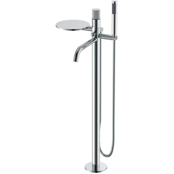 Смеситель напольный Boheme Stick хром с душевым комплектом (129-CRCR.3)
