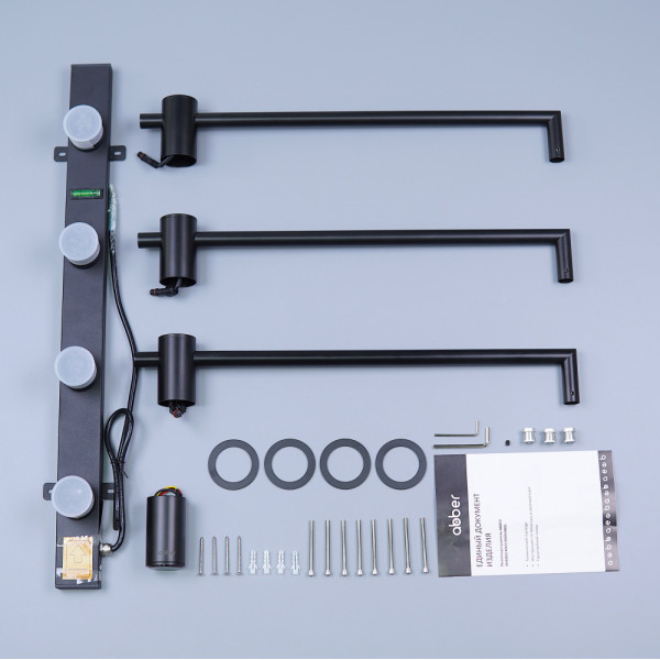 Полотенцесушитель электрический Abber Charme 520x495 черный матовый (AH4003MB) Полотенцесушитель электрический Abber Charme 520x495 черный матовый (AH4003MB)