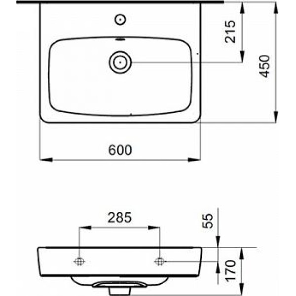 Тумба-умывальник Aquaton Верди 60 Н/1WH302186 Умывальник Нео 60 (1A2077K1VDAV0)