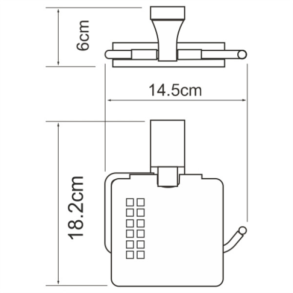 Держатель туалетной бумаги WasserKraft Lopau хром (K-6025)